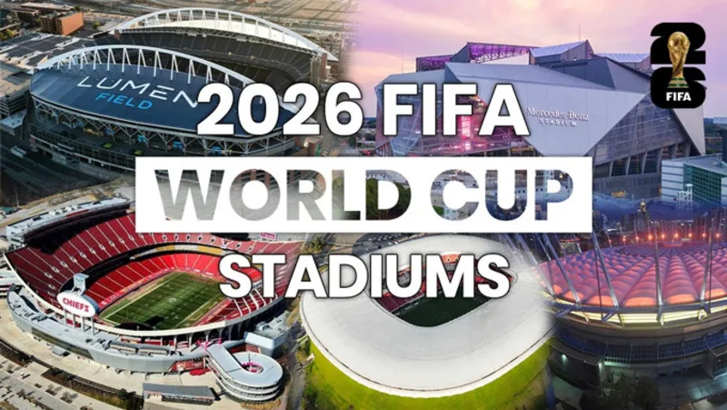 World Cup 2026 sẽ diễn ra tại nhiều thành phố lớn ở Mỹ, Canada và Mexico, tạo nên lễ hội bóng đá quy mô toàn khu vực.